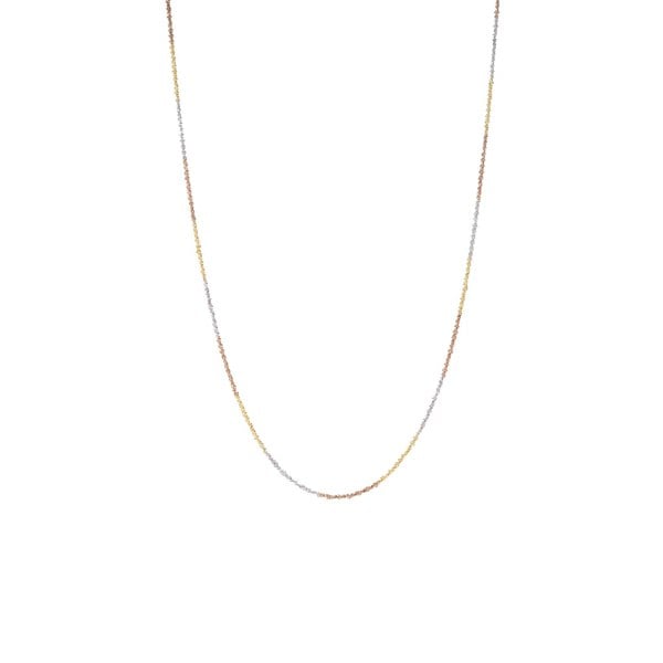 Spero London Gold Rose Gold and Silver Chain Necklace in Sterling Silver