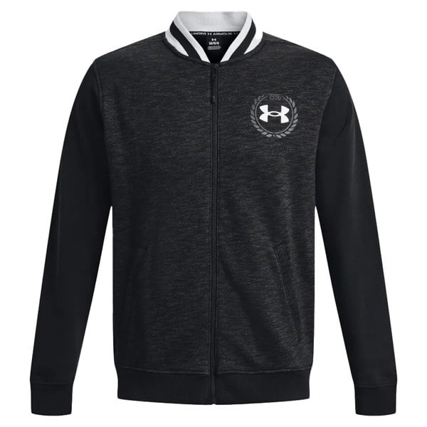 Under Armour Mens Essential Heritage Full Zip Fleece Top - Black