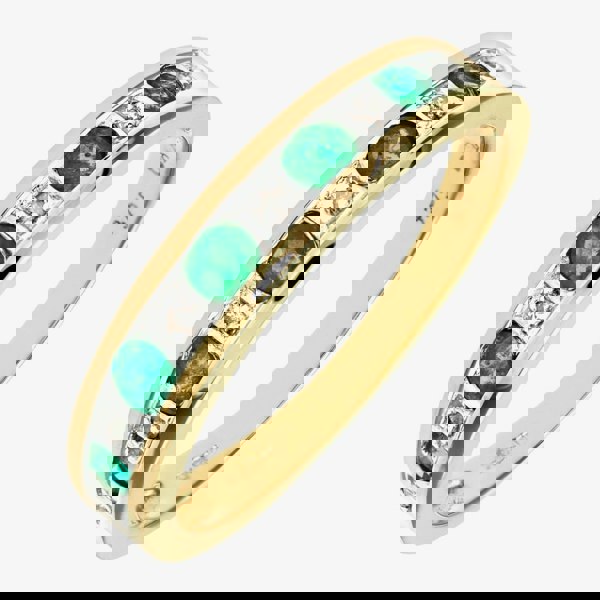 T. H. Baker 9ct Yellow Gold Emerald Half Eternity Ring PR03027Y EM