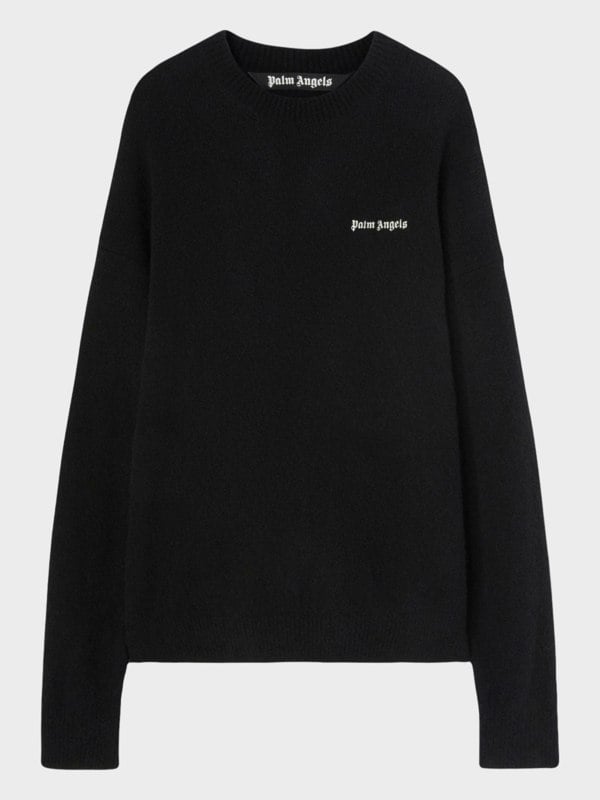 Palm Angels Basic Logo Sweater Black - Supplied FashionPalm Angels