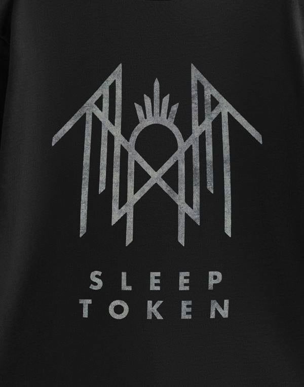 Sleep Token Unisex Black Crystalina Logo Short Sleeved T-Shirt