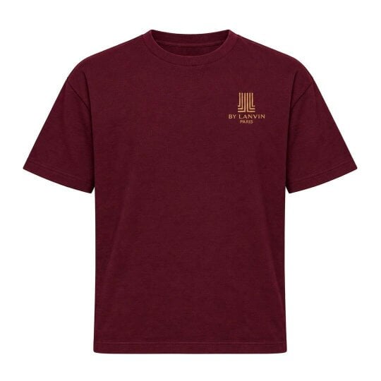 By Lanvin Paris Chest Logo Burgundy T-Shirt