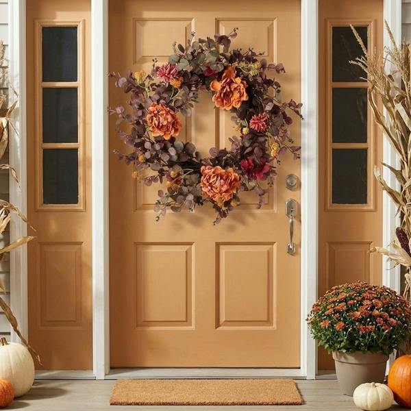 Garden Greatness Welcome Floral Home Decor Wreath