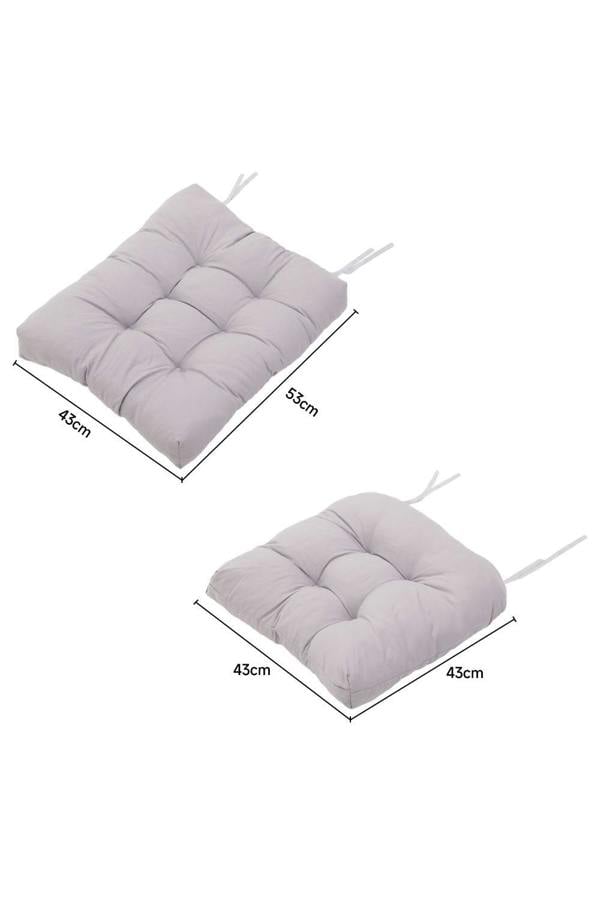 Living and Home 2 Pcs Outdoor Garden Chair Cushion Dining Chair Pad