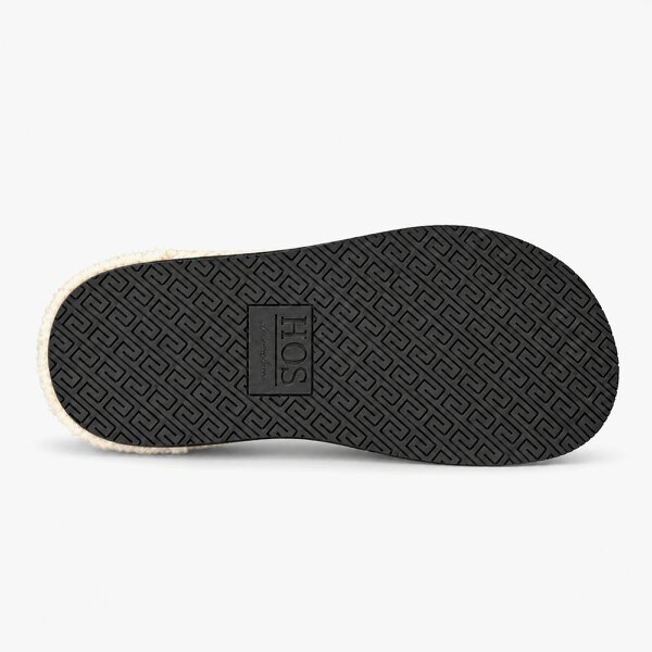 HOS Sheepskin EDWIN Mules   in  Black