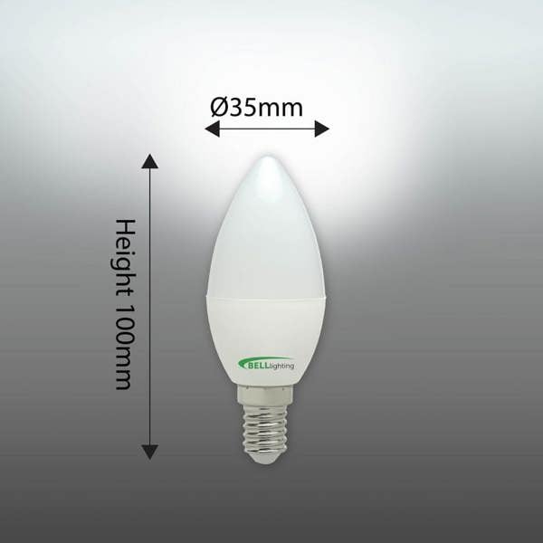 BELL Lighting Dimmable E14 LED Candle 4.7W Energy Saving Light Bulbs