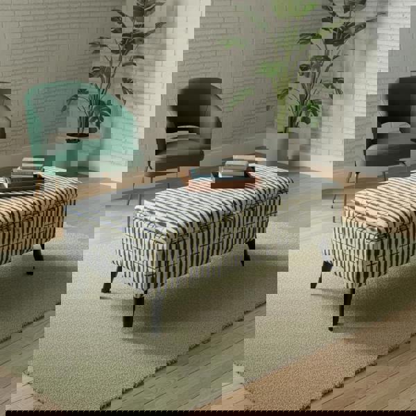 Stylish Coffee Table Ottoman with Tray for Drinks and Décor