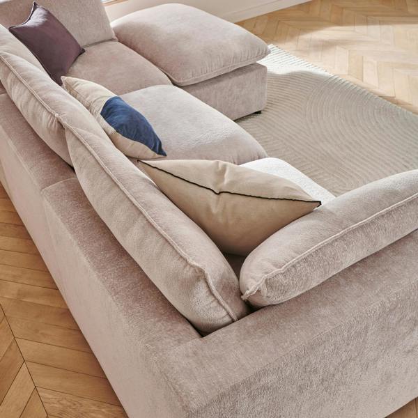 The Great Sofa Company Sloane Modular Chaise Sofa, Pearl
