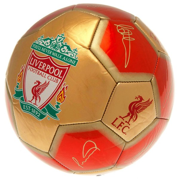 Liverpool FC YNWA Signature Football - Red/Gold