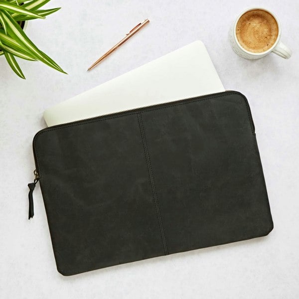 Paper High Buffalo Leather 14 inch Laptop Case