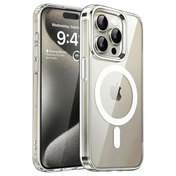 ULTRICS Magnetic Case for iPhone 15 Series, MagSafe Compatible Clear Shockproof Phone Cover