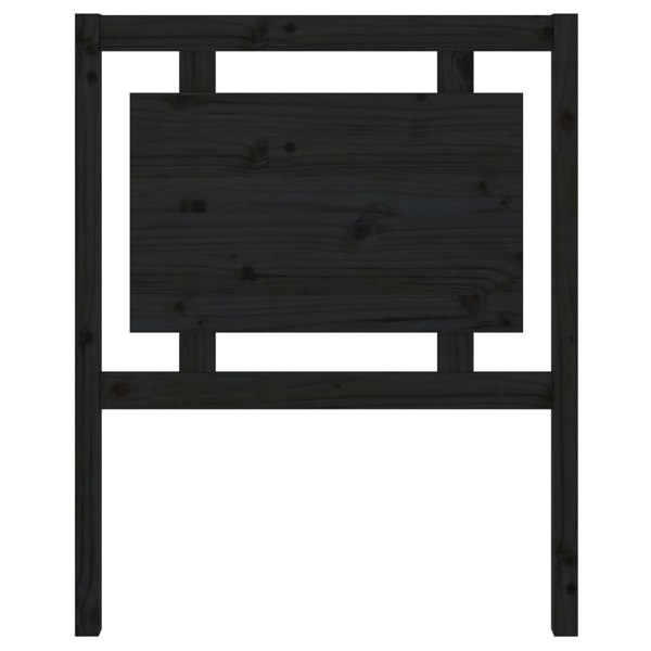 Berkfield Bed Headboard Black 80.5x4x100 cm Solid Pine Wood