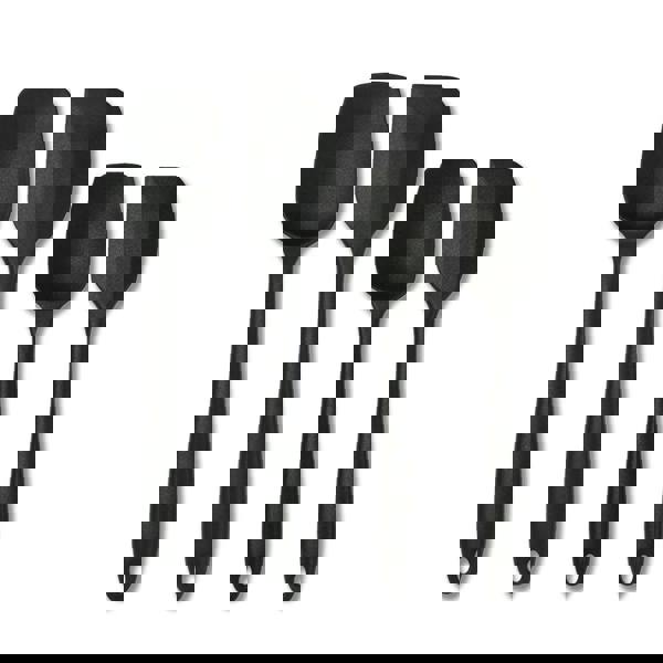 Anygleam Silicone Black Seamless Spatula 4 Set Kitchen Accessories Baking Utensil Kit Bread Cake Mixing Tools Cooking Scraper Heat Resistant