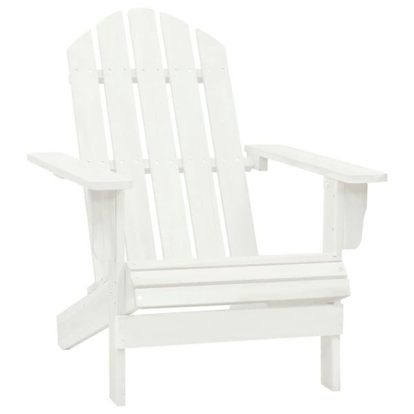 Berkfield Garden Adirondack Chair with Table Solid Fir Wood White