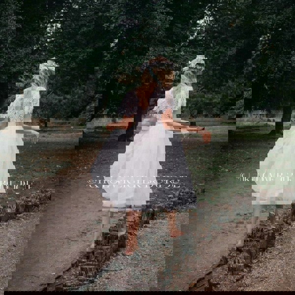 Bohemian Flutter Tea Dress - White - UK Flower Girl Boutique