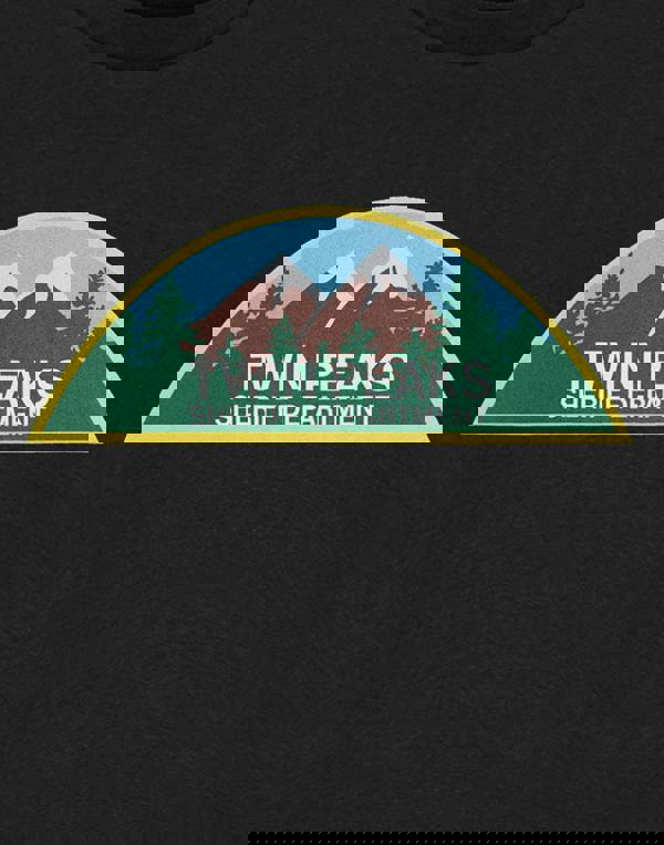 Twin Peaks Mens Black Sheriff Department Short Sleeved T-Shirt