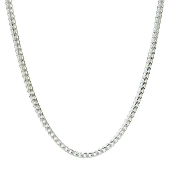 Sterling Silver 3mm Franco Chain - Love Silver Jewellery