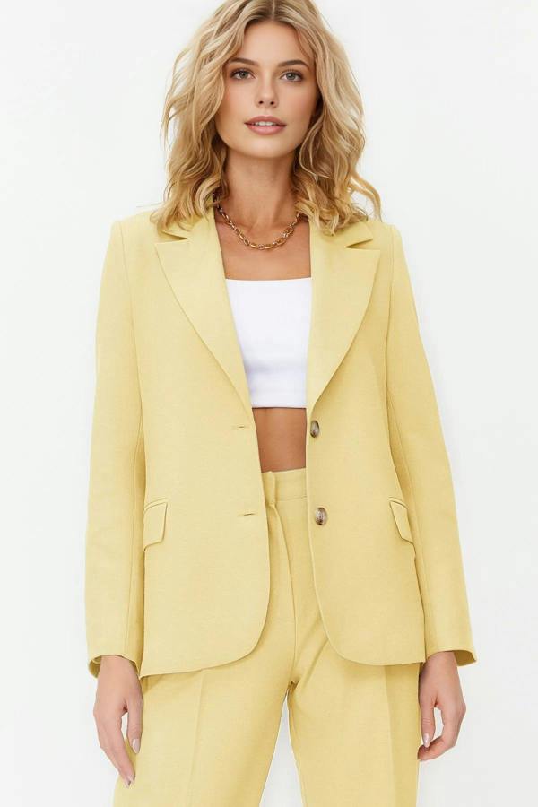 WOVCOR Lined Woven Blazer Jacket