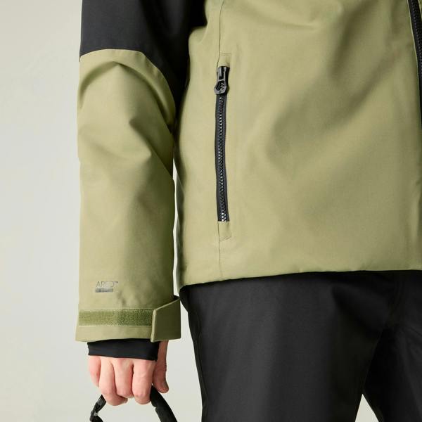 Dare 2B Mens Halfpipe IV Colour Block Ski Jacket - Black/Martini Olive - 