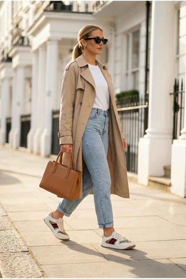 Pearl Patterned Panel Lace Up Trainers - Khaki