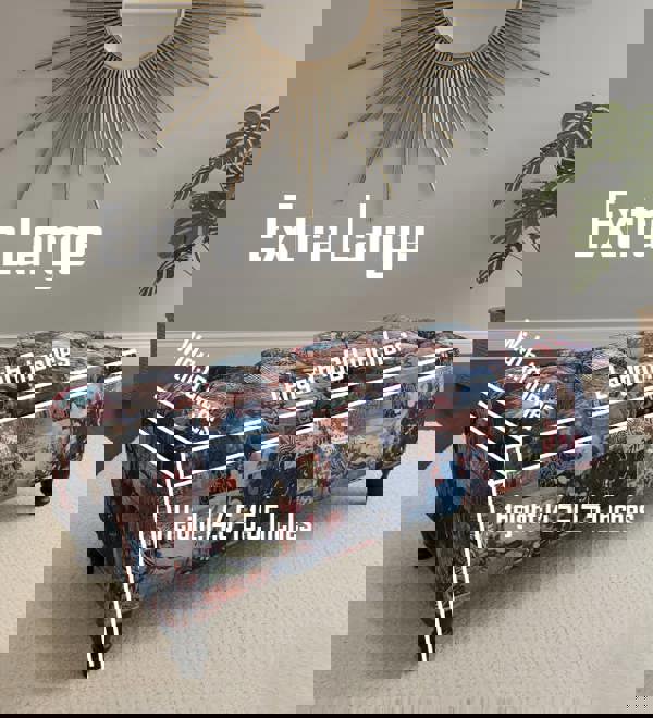 ISTOOLS Damask Multicolour Storage Ottoman Bench with Hidden Storage & Stylish Seating