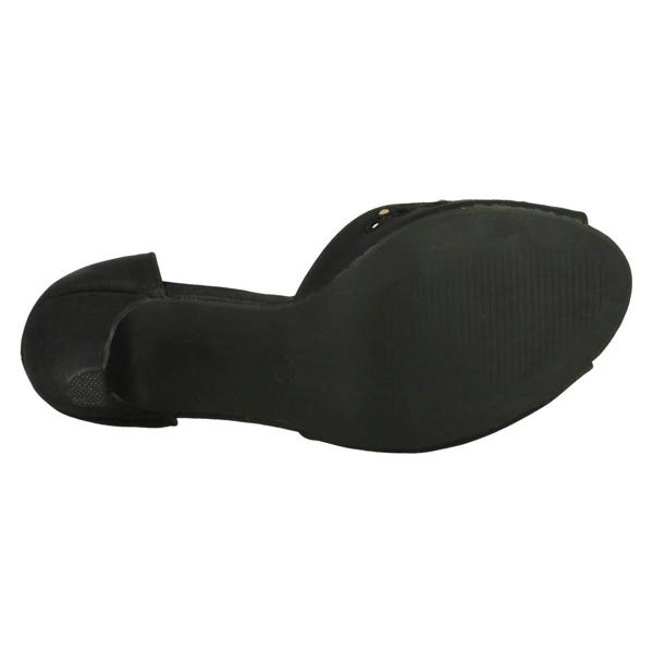 Spot On Ladies Spot On Peep Toe Slip On Court Shoe