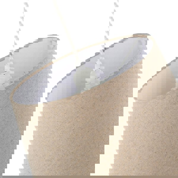 Natural Oatmeal Textured Linen Fabric Lamp Shade with Cotton Lining Image 5