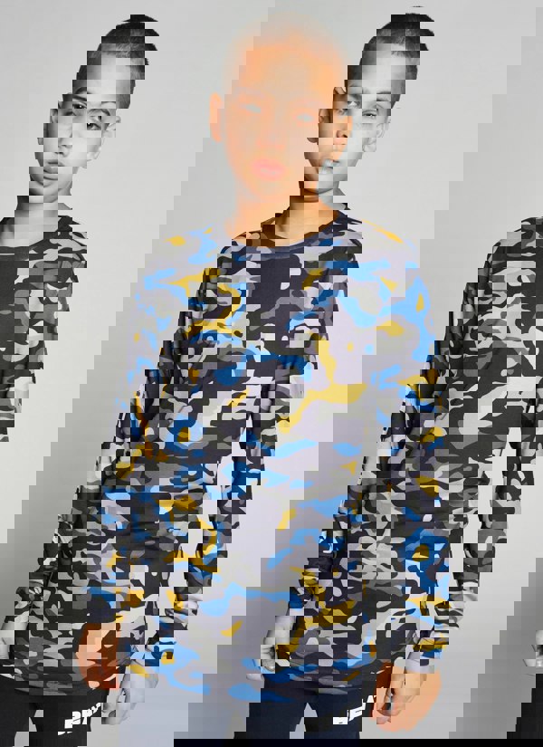 Beat Boyz Club QuarterPipe Long sleeve T-Shirt - Yellow Pop Camo