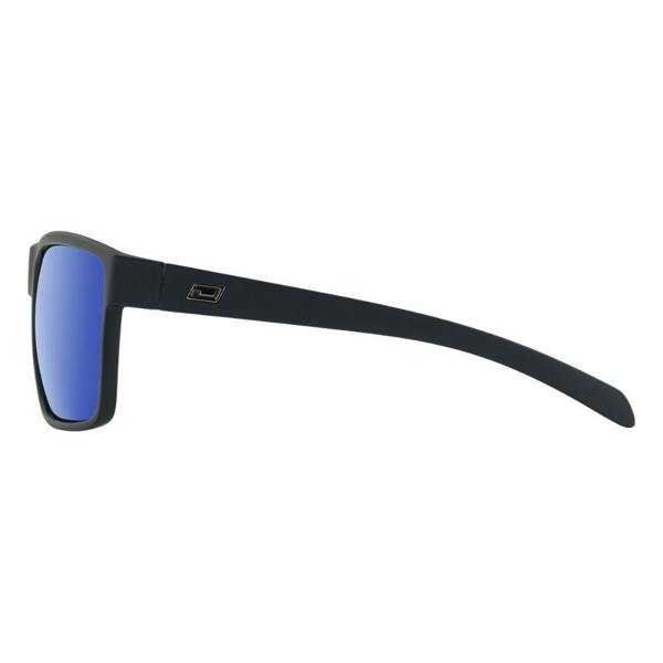 Dirty Dog RACKATEER - Satin Black with Polarized Blue Mirror Lens