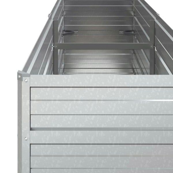 Berkfield Garden Raised Bed 160x40x77 cm Galvanized Steel Silver