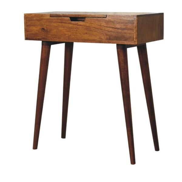 Wyld Haus Olbia Small Chestnut Mango Wood Foldable Mirror Dresser
