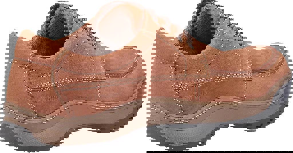 Hush Puppies Tucker Mens Casual Lace Up Smart Leather Shoes, tan leather casual shoes for men with laces and comfortable sole.