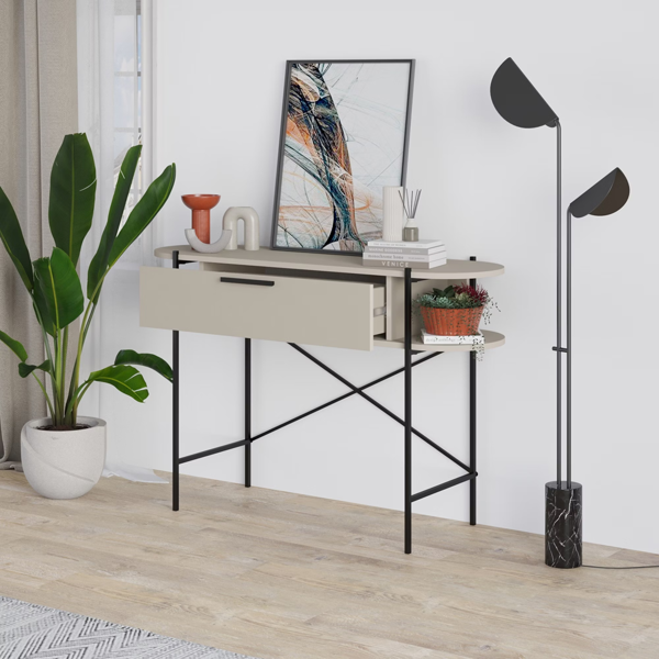 FW Style by invitation Console Hall Table with Metal Frame