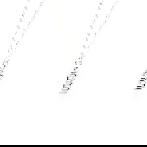 Say It With Dainty Block Initial Necklace - Sterling Silver