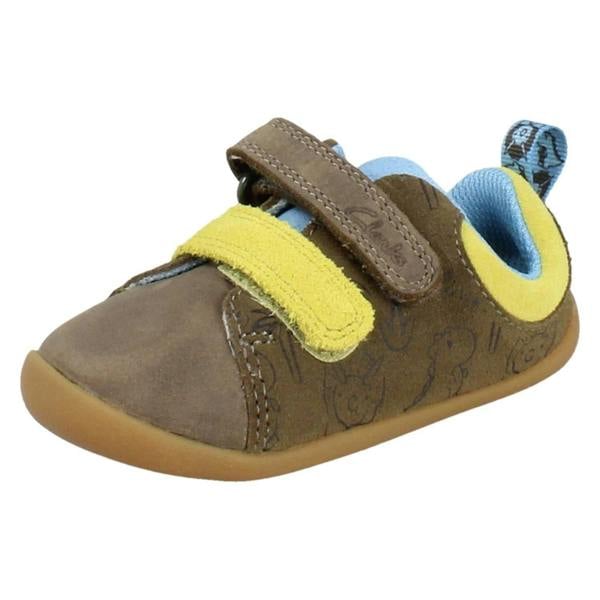 Clarks Boys Clarks Dino Print First Walking Shoes Roamer Roar