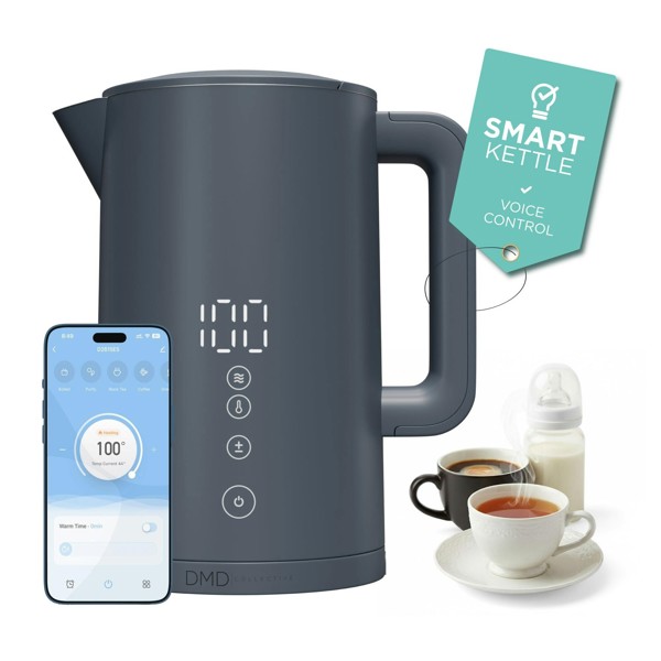 DMD Collective Smart Kettle with App & Voice Control – Variable Temperature Electric Kettle 1.5L - Navy