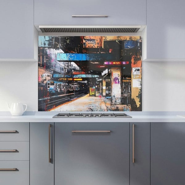 Warren Reed Japanese Subway Glass Kitchen Splashback - 00034