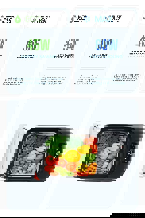 Living and Home 23L Car Fridge 45W Car Mini Fridge Car Refrigerator Portable Camping Fridge Freezer with Display Screen Black