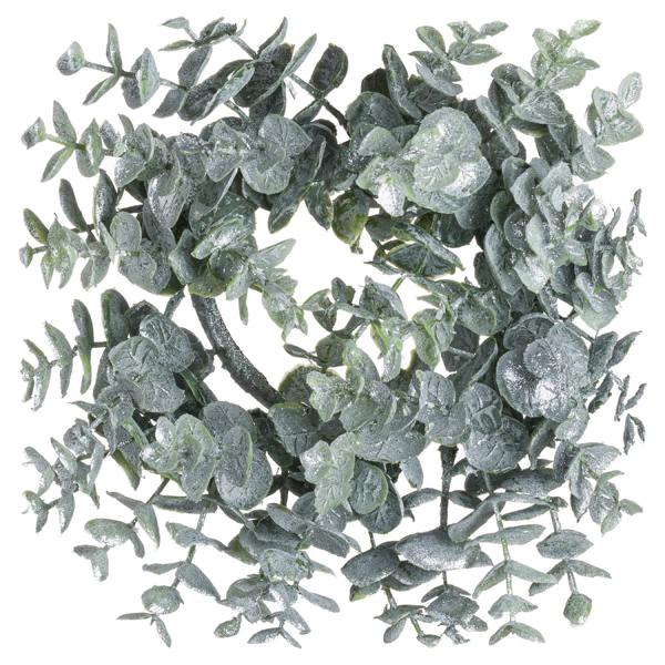 Hill Interiors Eucalyptus Christmas Candle Wreath - Green - 