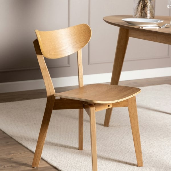Furniture To Go Roxby Dining Chairs in Oak Set of 2