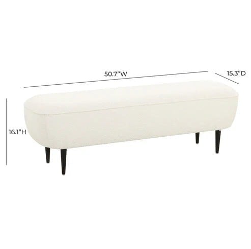 Furniture Edit Denise Cream Boucle Bench