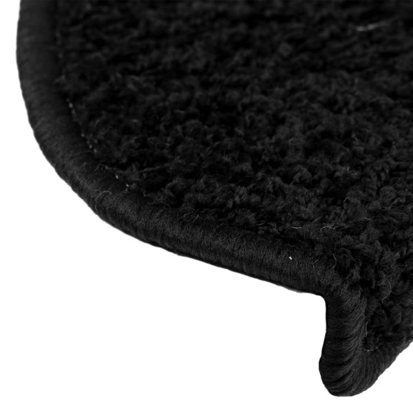 Berkfield Carpet Stair Treads 15 pcs Black 65x21x4 cm