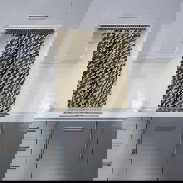 Warren Reed - Designer Golden Zebra Print Kitchen Splashback