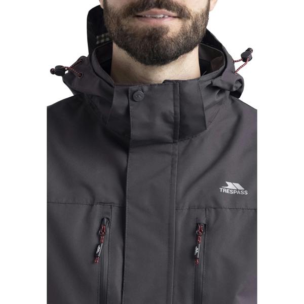 Trespass Mens Fyfinn Padded Waterproof Jacket - Dark Grey - 