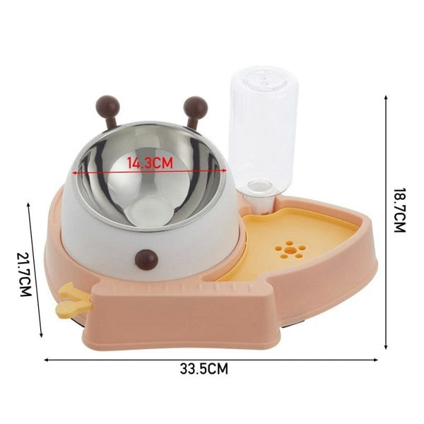 Pet Feeder and Water Dispenser Set with Slow Feeder Living and Home