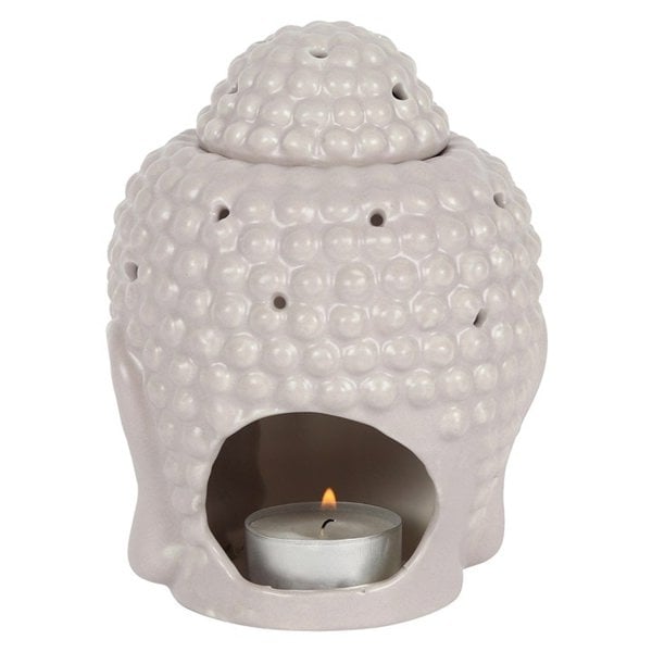 Serano Small Grey Buddha Head Oil Burner