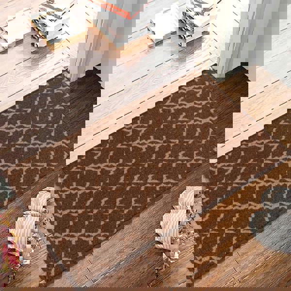 Smart Living Trellis Gel Mat - Brown Beige