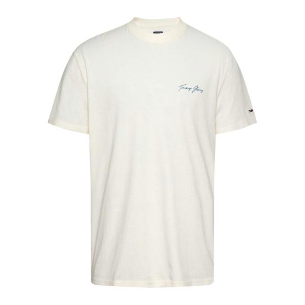 Tommy Jeans Mens Sailing Scene Crew Neck T-Shirt - Antique White - 