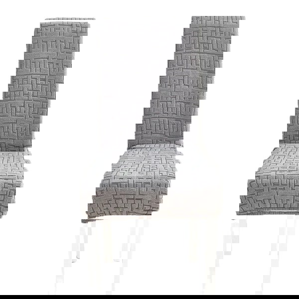 Anyseat Chair Cover Dark Grey Square Geometric Design with Elastic Material for Dining Room Kitchen Wedding Hotel Banquet Restaurant