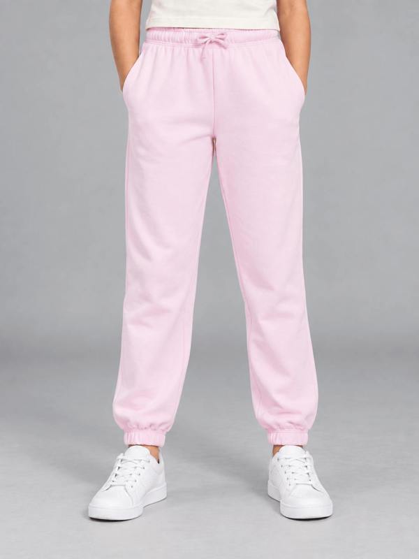Childsplay Girls Cotton Joggers in Pink